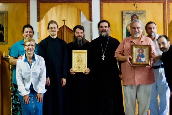 Church council members of St Nicholas Orthodox Church, McKinney Texas. Aug 2009.